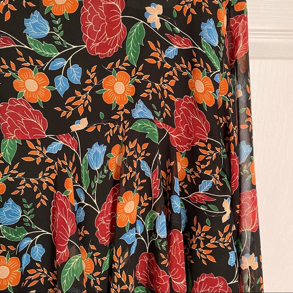 ZARA TRAFALUC FLORAL BACK TIE BABY DOLL TOP - Picture 3 of 7